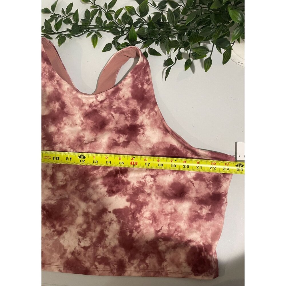 Athleta Womens Tie-Dye Tank Top 3X Polyester Spandex Blend Pink & White - Picture 7 of 10